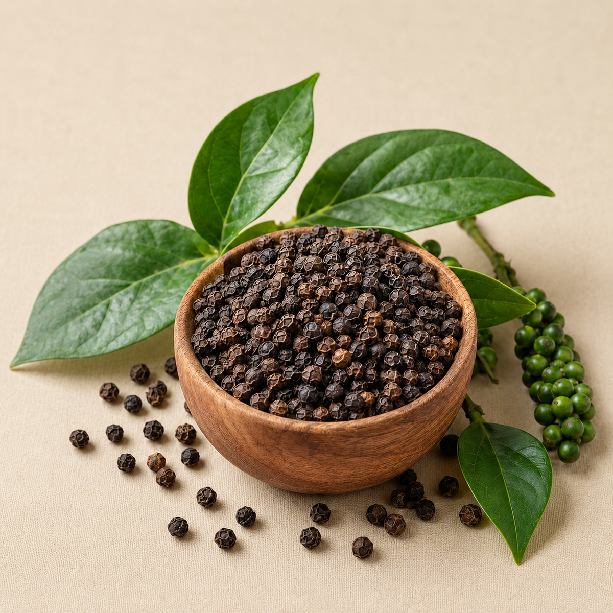 Black peppercorns